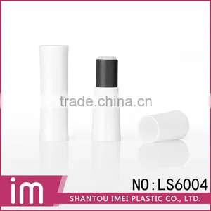 Round Empty Matt Balck White Clear Unique Lipstick Tube thumbnail-1
