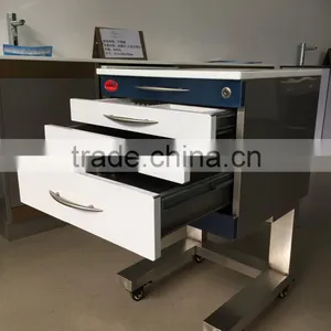Stainless Steel Dental Trolley With 3 Drawers thumbnail-2