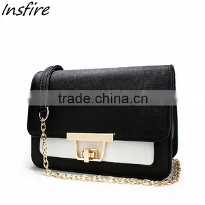 Guangzhou OEM Clutch Bag Wit Rivet Fashion Style Lady Gold Chain Long Handle Shoulder Bag thumbnail-1