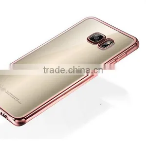 Clear Hard Back TPU Gold Electroplating Bumper Case Cover For Samsung S7 & S7 Edge thumbnail-6
