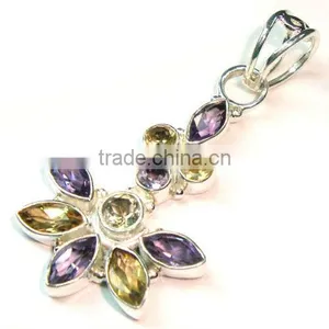 2014 Fashion Jewelry Sterling Silver Gemstone Pendant thumbnail-1