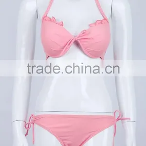 Solid Bikinis Doble Push up Extreme Bikinis Bathing Suits Women thumbnail-2