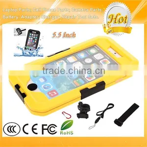 TPU Silicone Mobile Case Bicycle Motorcycle Bracket Handlebar Mount Holder Waterproof Case for IPhone6 6S 6 Plus 5.5" thumbnail-1