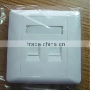 China Supply High Quality Cat6 Double Port Rangle J45 Network Face Plate With Low Price thumbnail-6