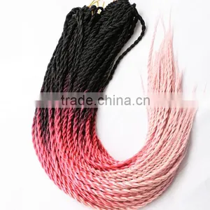 F6677 Synthetic Hair Extensions Twist Braid,two Colored Synthetic Braiding Hair thumbnail-1