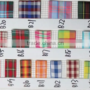2014 Hot Sale Cheap Plaid Fabric Ribbon thumbnail-1