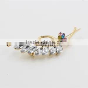 Latest Brooch Flower Design Rhinestone Brooch Pin Gold/silver Fancy Brooch thumbnail-2