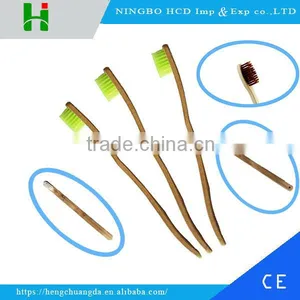 2016 Eco-friendly Biodegradable Wave Bamboo Wood Toothbrush thumbnail-1
