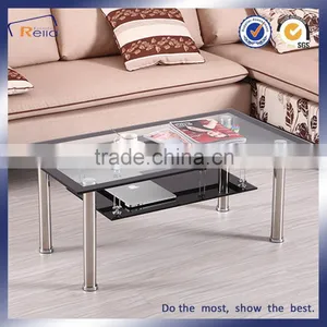 CLASSIC PROMOTION SIMPLE GLASS TEA TABLE SQUARE WHOLESALE thumbnail-2