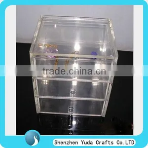 Acrylic Jewelry Case 3 Drawers Acrylic Jewelry Display Box Transparent Drawer Storage Boxes thumbnail-1