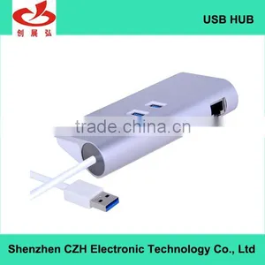 High Performance Usb 3.0 Hub Driver hi Speed With RJ 45 Port, 3 Port Usb Hub to Female Rj45 Gigabit Ethernet LAN Adapter thumbnail-4