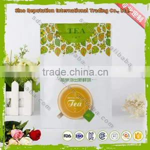 Hot Selling Laminated Plastic Tea Packaging Heat Zipper Top Bag / Stand up Pouch thumbnail-1