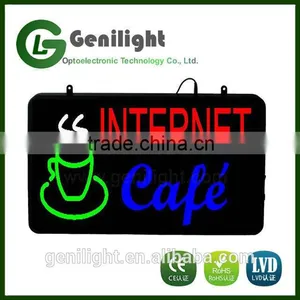 Internet OPEN Cafe Shop Bar LED Light Sign thumbnail-1