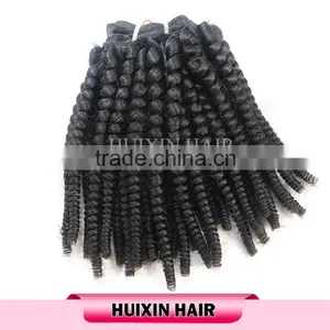 Popular Small Curly Hair, Grade 7A Virgin Hair, Top Mongolian Kinky Curly Hair Human Hair Weave thumbnail-1