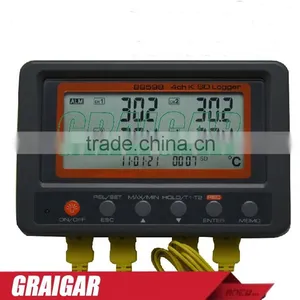 Multi-channel Digital Thermometer AZ88598 4 Channel K Type Thermocouple Temperature Logger SD Card Data Logger AZ-88598 thumbnail-1