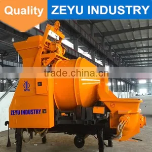Hot Sale-40m3/h Small Diesel Trailer Concrete Pump HBTS40-10-74R With Famous Diesel Engine Exported thumbnail-1