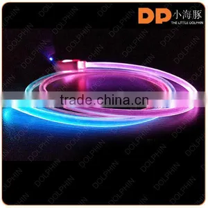 Dongguan Factory Price Color Changing Crystal Connector USB 2.0 LED Usb Cable for Iphone Chargers thumbnail-1