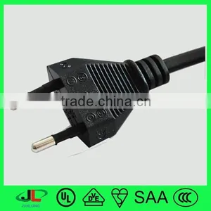 Flat Lamp Cord Plug EU Standard 2 Pin ac Electric Plug for Sale thumbnail-6