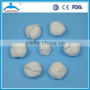 Wound Dressing Disposable 100% Cotton Absorbent Gauze Ball With Detectable X-ray Threads thumbnail-1