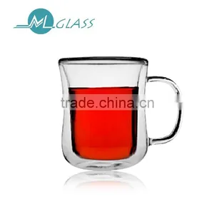 China Supplier Clear Glass Double Wall Mug thumbnail-1