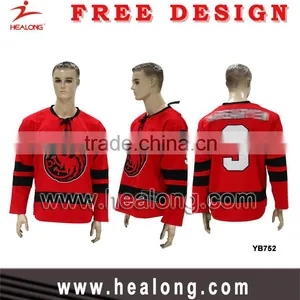 Mens Hot Custom Embroidery Logo Unique International Ice Hockey Jersey Shirt Wear thumbnail-1