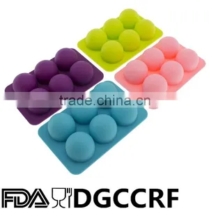 Silicone 6-Cavity Round Chocolate Truffle, Candy and Gummy Mold thumbnail-1
