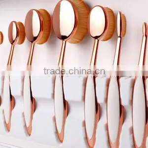 New Arrival Red and White Color ToothBrush Style Private Label Lip Oval Makeup Brush thumbnail-3