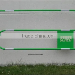 French Power Coated Steel Road Traffic Barricade Wholesale With Reflection Sticker thumbnail-2