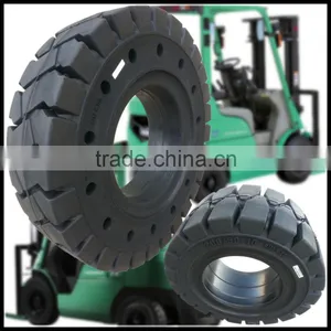 China Good Price Forklift 8.25-15 6.50-10 Pneumatic Shaped Solid Cushion Tires With Holes thumbnail-1