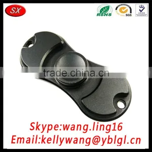 CNC Machining Silver Stainless Metal Hand Spinner Fidget Ceramic Hybrid Bearng Desk Toy Spinner thumbnail-4