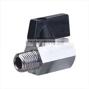 Mini Ball Valve With Size of 1/4" 3/8"1/2" ,brass Chrome Planted thumbnail-3