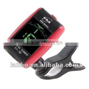 Clip On Guitar Bass Violin Ukulele Tuner w LCD Screen thumbnail-1