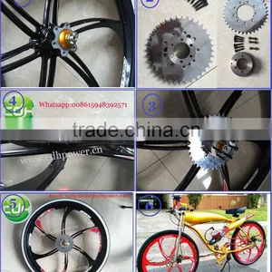 Motorized Bicycle Wheels, Complete Wheel (front and Rear) With Adapter and Sprocket, 26 Inch Bicycle Wheels thumbnail-1