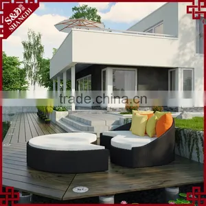 Outdoor Patio Furniture Rattan Handcraft Modern Leisure Outdoor Daybed thumbnail-1
