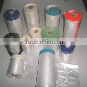 Pre-taped Plastic Film for Paint Protective thumbnail-1
