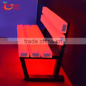 Outdoor Furniture Plastic Patio Bench RGB Lights Cheap Price thumbnail-2