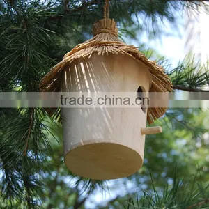 Environmental-friendly Unfinished Homemade Wooden Bird House thumbnail-5
