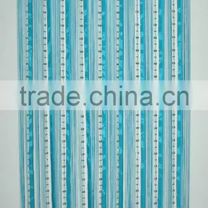 Hanging Bead Curtain With Blue Ribbons thumbnail-2