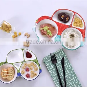 9inch Car Shape Ceramic Plate Children Ceramic Plate Kids Funny Ceramic Plate thumbnail-6
