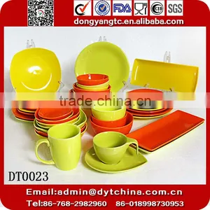 China Suppliers Custom Wholesale Color Glazed Ceramic Dinnerware Set thumbnail-1