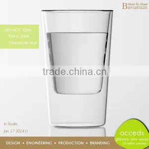 Double Insulated Clear / Color Borosilicate Thermo Cup thumbnail-3