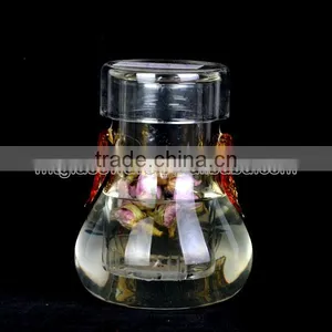 Perfect Design Double Wall Lid Tea Infuser Water Drinking Glass Tumbler - 10oz 300ml thumbnail-2