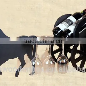 Animals Decorative Wrought Wood Wine Racks Promotion Weeding Gift Animal Shaped Single Wine Bottle Serving Rack Holder Di thumbnail-3