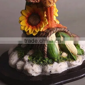 Garden Ornaments Resin Cock Figurine Farm Animal Rooster Statue thumbnail-5
