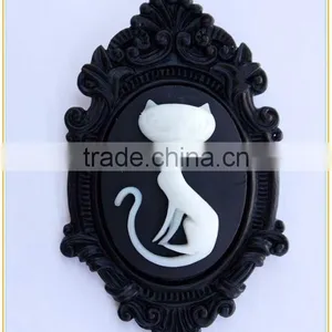 Custom Made Factory Price Resin Relief Figurine Sexy Cat Cameo thumbnail-1