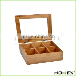 Tea Bag Storage Box & Organizer - Suitable for Larger Tea Bags Bamboo/Homex_Factory thumbnail-1