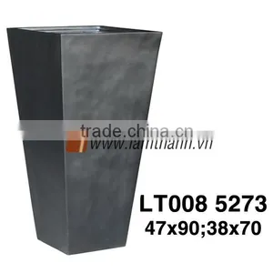 Southern Vietnam Manufacturer Modern Home Decor Cylinder Poly Stone Pot thumbnail-1