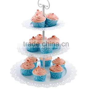 Powder Coated Metal 3-tier Round Shape Cupcake Stand-cake Tools thumbnail-1