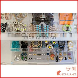 Large Desk Acrylic Jewelry Organizer Display Box thumbnail-4