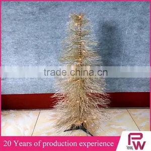 Glitter Pine Needle Artificial Christmas Tree With Ornaments thumbnail-3